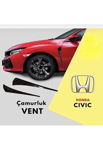 FV-TUNİNG Honda Civic 2016-2020 Çamurluk Venti Fc5 Ve Fk7 Vent Pianoblack