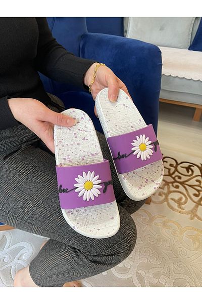 GEZER Papuci de baie anti-alunecare Daisy pentru podea umedă