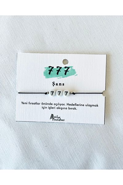 Atölye Merdiven Luck 777 Angel Number Bracelet