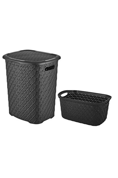 ASlife Home 2'li Örgü Çamaşır Sepeti Seti