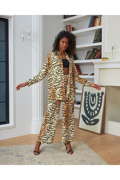 MİA NOURA Design de cămașă cu imprimeu leopard