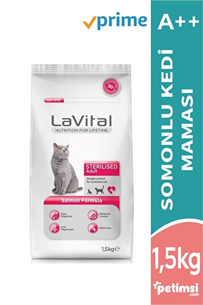 LaVital Sterilised Somonlu Kısırlaştırılmış Kedi Maması 1,5 kg