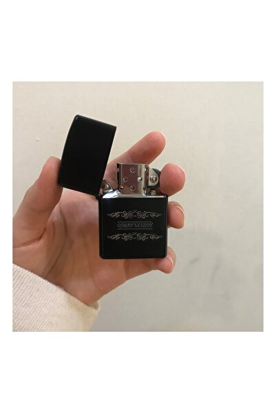 ZEFLAZER Kişiye Özel Isimli Hediye Kutulu Kalem, Çakmak, Sigara Tabakası Ve Anahtarlık Set