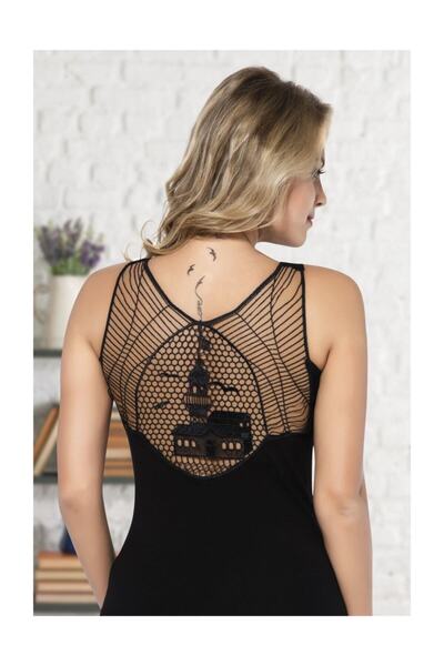 Hmd Tricou negru Lcyra Lez Lace Tank Top pentru femei (2472-2473)