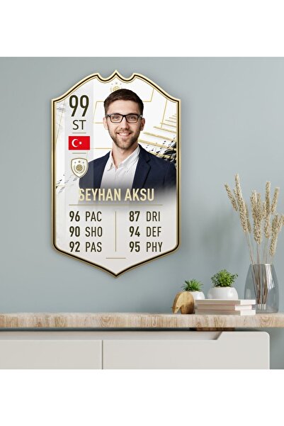 Bk Gift Kişiye Özel Ahşap Tablo Futbolcu Kartı-10