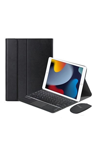 Microcase Ipad 9.nesil 10.2 Uyumlu Bluetooth Touchpad Klavye+mouse+standlı Kılıf Bkk7