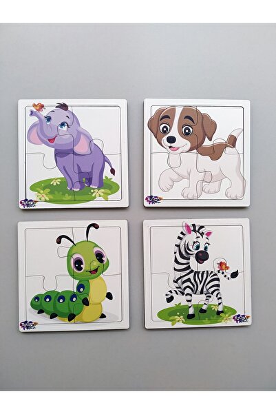 4 Parça Ahşap Puzzle