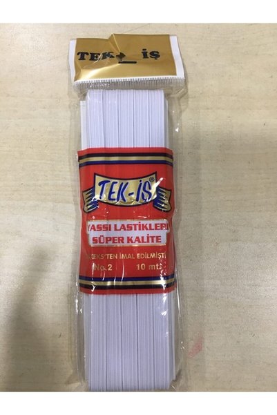 Tek-İş Tek Iş Yassı Lastik No:2 10 Metre (BEYAZ) Lastik