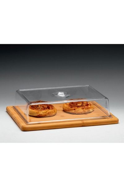 Zicco Polycarbonate Covered Housing Container / Bamboo Bottom 30 X 40 X H: 10 Cm