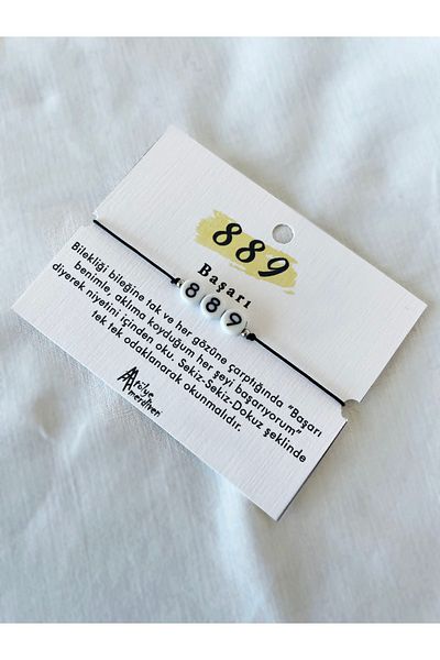 Atölye Merdiven Success 889 Sequence Number Bracelet Affirmation Bracelet