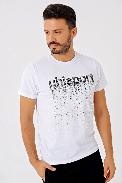 UHLSPORT 3201128 Leo Erkek T-shirt Beyaz
