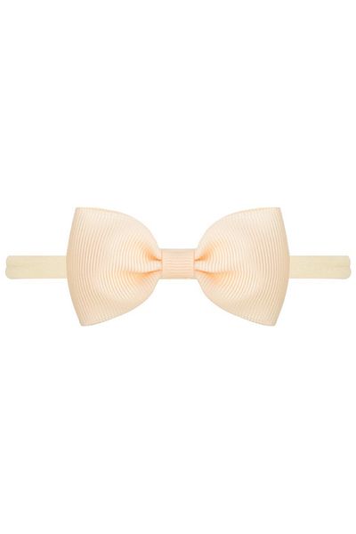 MİNELLASTORE Baby Girl Child Ribbon Bandana Ecru