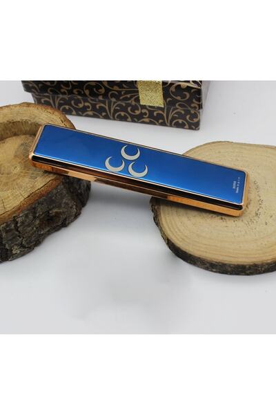 ZEFLAZER Kişiye Özel Usb Şarjlı Çakmak Üç Hilalli