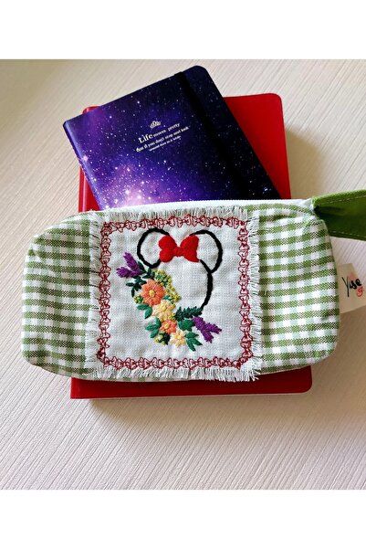 myyasminhome Mini Mause Işlemeli Kalemlik & Cüzdan