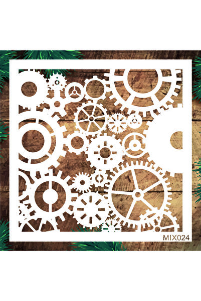 STENCİLTASARIM Stencil Tasarım Mıx024 Çark- Dekoratif Duvar, Fayans Ve Eşya B...