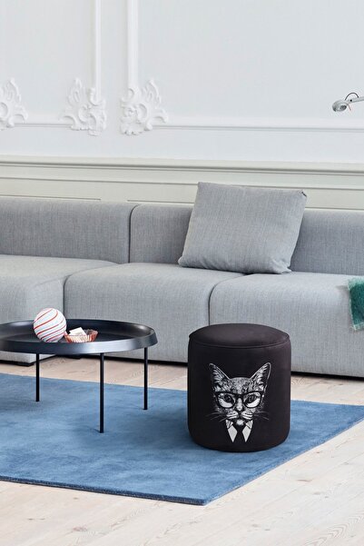 RENGEV Black Cat Puf Desenli