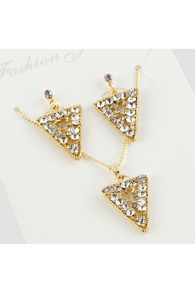 Özcan Tasarım Mother's Day Gift Trend New Season Jewelled Set Necklace