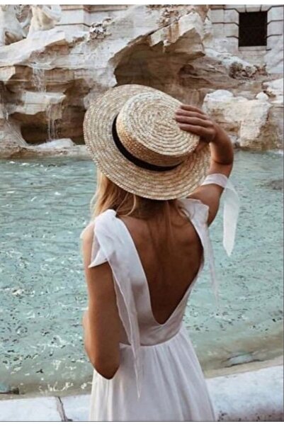 Shopiolog Γυναικείο βιολογικό ψάθινο καπέλο γόνδολας