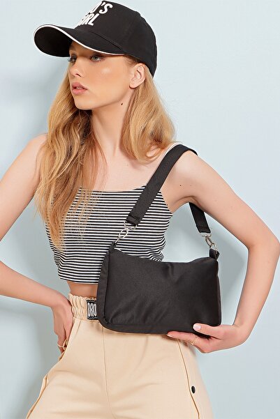 Trend Alaçatı Stili Shoulder Bag - Black - Plain