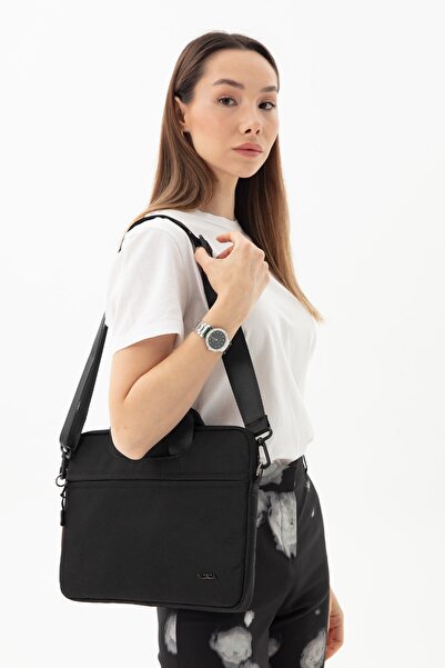 MORCA حقيبة ماك بوك اير برو 13.3 بوصة و 14 بوصة - قماش أسود مقاوم للماء