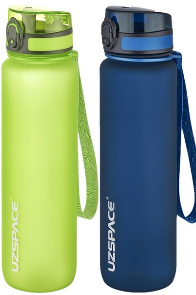 Uzspace Set of 2 1000ml 1litre Tritan Water Bottle