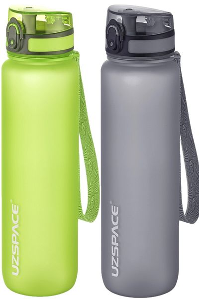 Uzspace Set of 2 1000ml 1litre Tritan Water Bottle