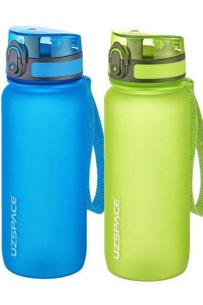 Uzspace Set of 2 650ml Tritan Water Flask No Bpa No Smell