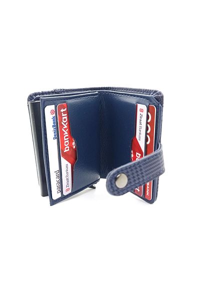 MKM Plaid Placket Automatic Mechanism Card Holder And Wallet