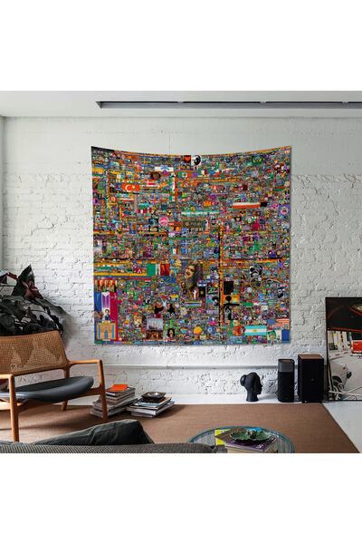 The Lucid Lab Husă de perete Reddit Place - 135 Cm X 135 Cm