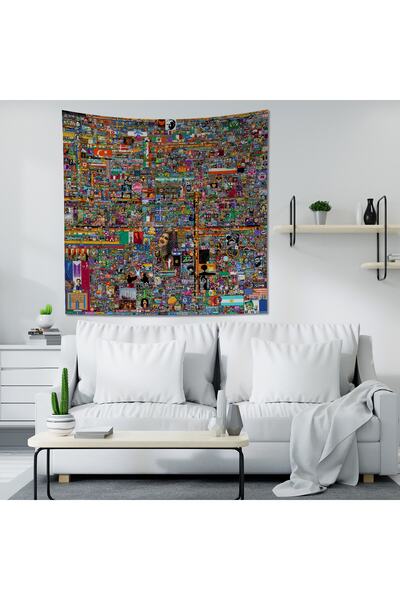 The Lucid Lab Husă de perete Reddit Place - 135 Cm X 135 Cm