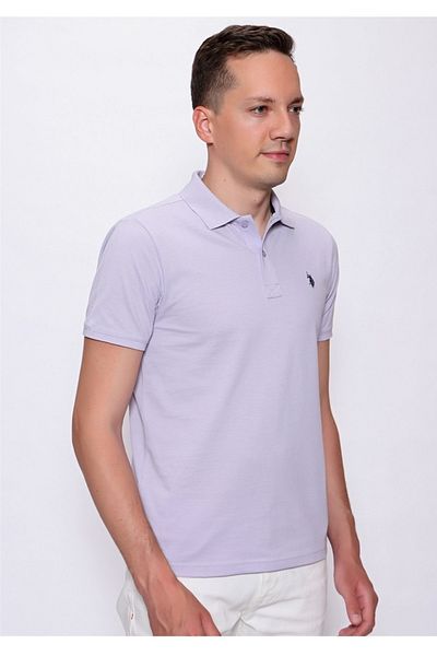 U.S. Polo Assn. Ανδρικό μπλουζάκι Polo Collar Slim Fit Lilac