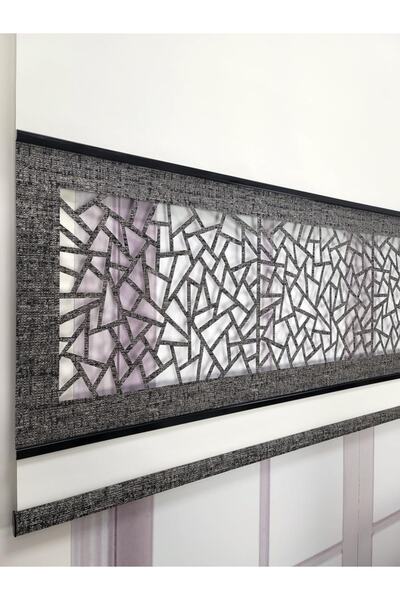 BBB Lazer Stor Perde Yeni Nesil Çift Renk Mat Kalın Kumaşlı Ekru-antrasit (SİYAH ÇITALI)