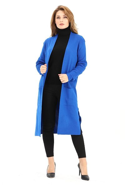 ModaPlaza Cardigan lung și drept pentru femei 4341