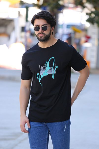 Weyeze Signature Printed Άνετη Εφαρμογή Βαμβακερό T-shirtac-y38378lns