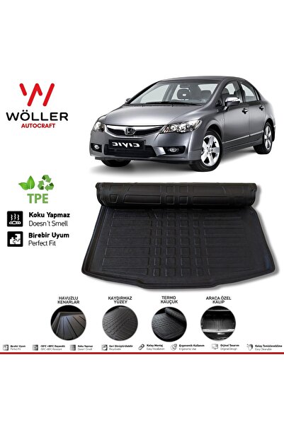 wöller Honda Civic Fd6 Bagaj Havuzu 2006 2011 Arası 3d Ultraflex Esnek