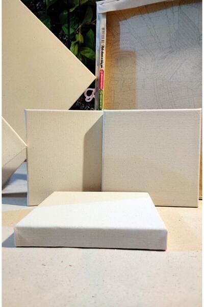 Tuval Sepeti 50x50cm Kare Arkadan Zımbalı Yüksek Kaliteli Astarlı Hazır Tuval Boş Tuval Tablo