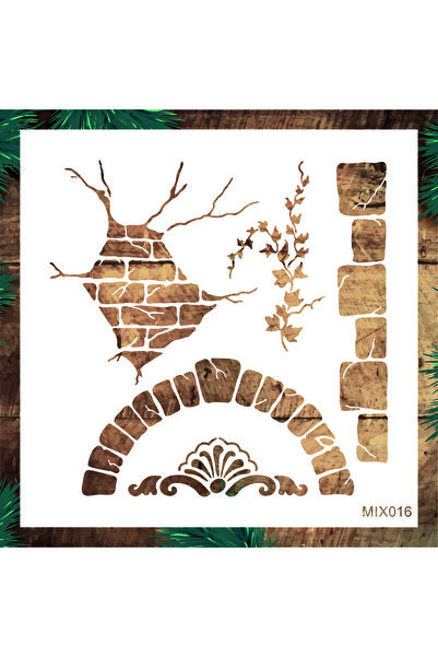 STENCİLTASARIM Stencil Tasarım Mıx016 Duvar- Dekoratif Duvar, Fayans Ve Eşya ...