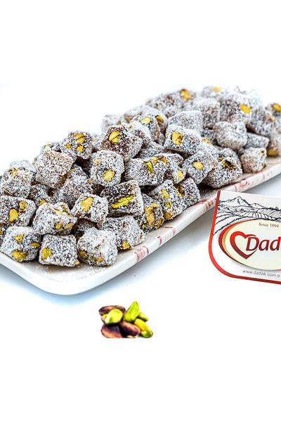 Dadak Lokum ve Kuruyemiş 200Gram Mini Turkish Delight - Double Roasted, Pistachio