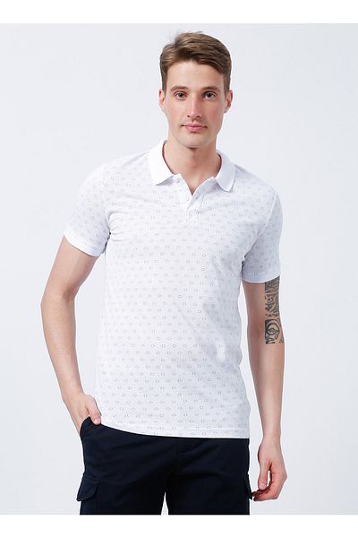 Lee Cooper Ανδρικό λευκό μπλουζάκι