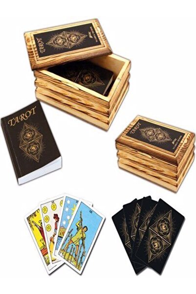 mrtbilisim Ahşap Kutulu 78 Kartlı Tarot Seti Ve Kitabı Tarot Falı Star Marka ...
