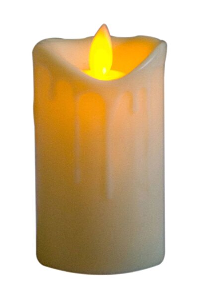 Deco Elit 1 Adet Erimiş Görünümlü Hareketli Alevli Led Mum 7 cm Boy