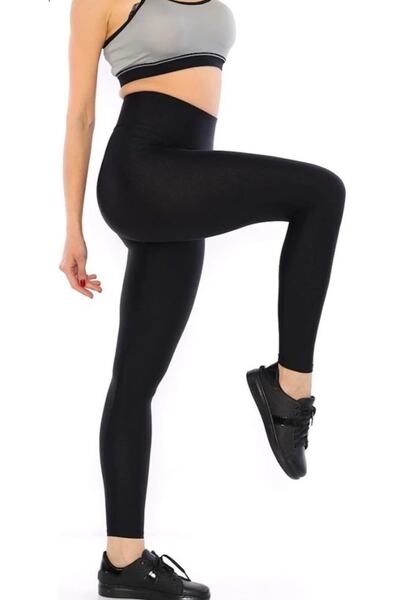 Ece Kadın Yarı Parlak Yüksek Bel Tayt