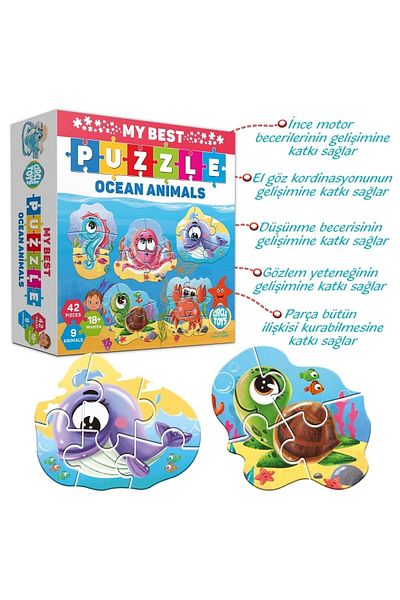 AteşTech My Best Puzzle Ocean Animals Set - 18 Months+