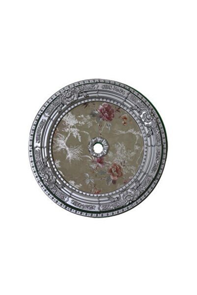 Decomarket Decogold 60 Cm Oval Saray Tavan Göbek Gümüş Rengi