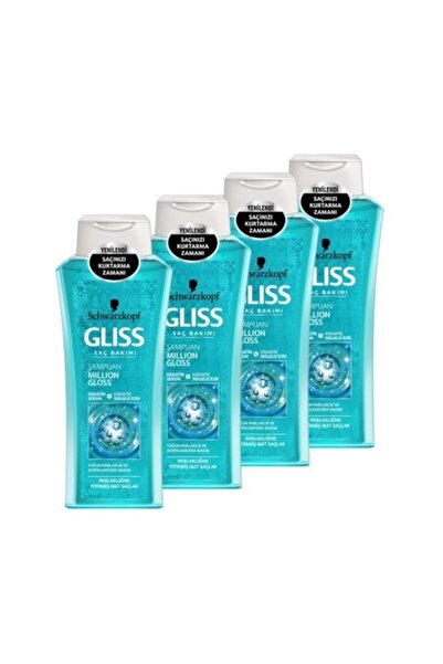 Gliss Million Gloss Şampuan 400 ml X 4 Adet