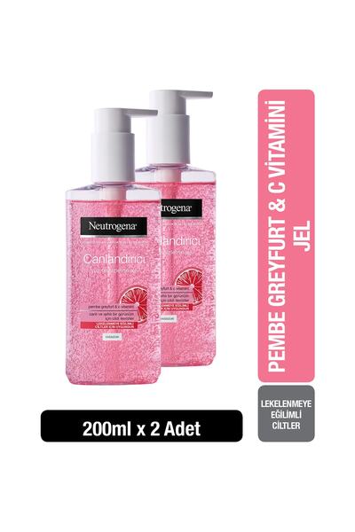 Neutrogena جل تنظيف الوجه بالجريب فروت الوردي الشفاف (2 قطعة)