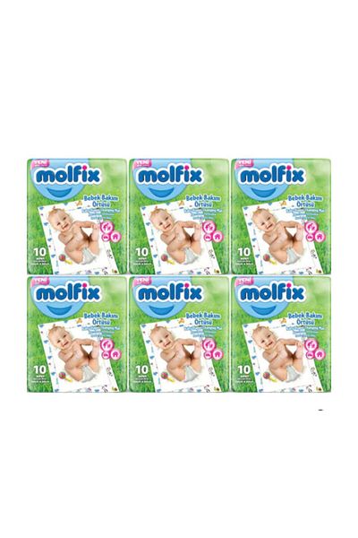 Molfix Baby Care Diaper Cover 60x60 cm 10 Pieces x 6 Packs