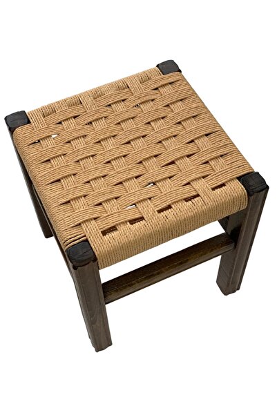 GÜVEN PANJUR Hasır Ipli Ahşap Tabure 33 cm