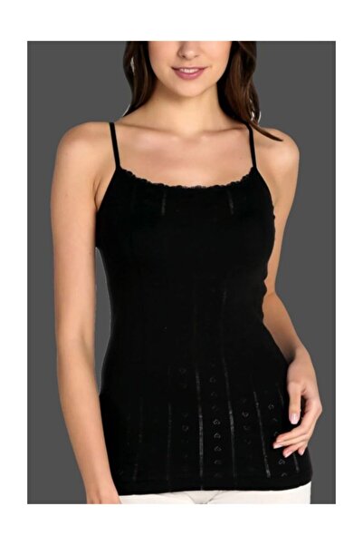 Berrak Жіноча бавовняна майка з жакардовим візерунком на бретельках, 100% бав...