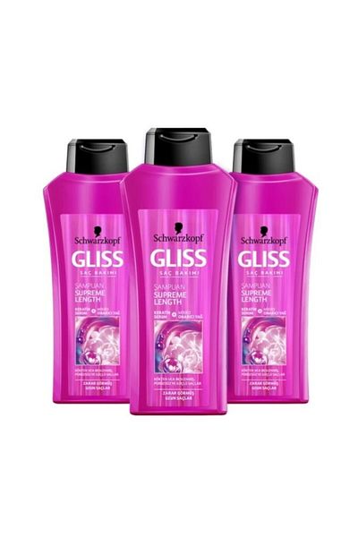 Gliss Supreme Length 525 ml Shampoo - 3 Pieces